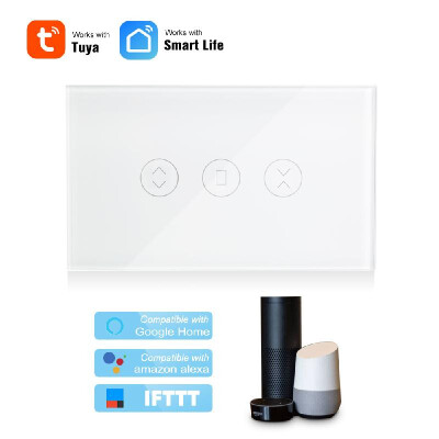 

Tuya WiFi Curtain Switch for Electric Motorized Curtain Blind Roller Shutter Garage Door Motor USAU Smart Touch Switch Compatible