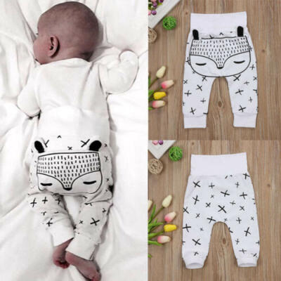 

Toddler Newborn Baby Boy Girl Long Harem Pants Trousers Leggings Fox Bottoms CA