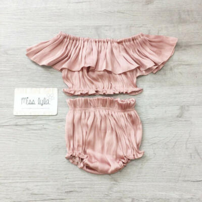 

USSTOCK 2PCS Newborn Baby Girl Outfits Clothes Tops RomperTutu Shorts Pants Set