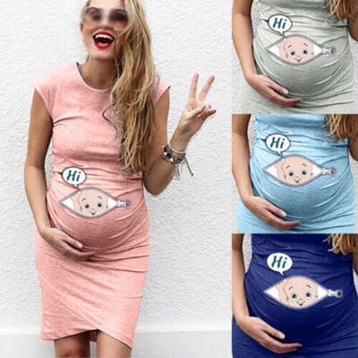 

Women Nursing Pregnant Maternity Comfy Dress Breastfeeding Fashion Party Dresses