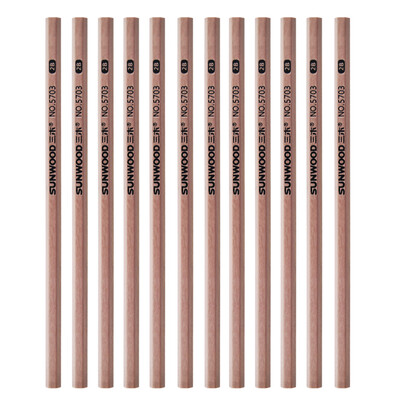 

Sanmu SUNWOOD 2B 50 sticks softening wood childrens products art painting hexagonal pencil 5703