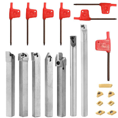 

12mm Carbide Insert Wrench Fine Toughness Semi-finishing Lathe Boring Bar Turning Tool Holder 21PCS