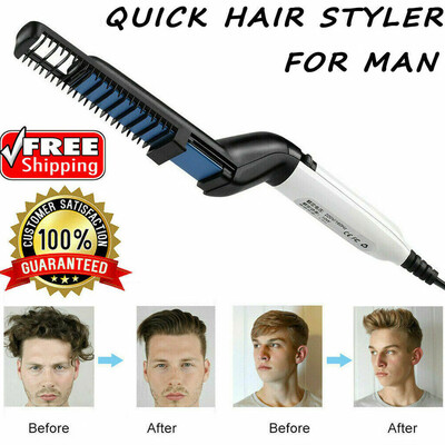 

Hair Straightener For Men Multifunctional Curling Electric Brush Beard Comb