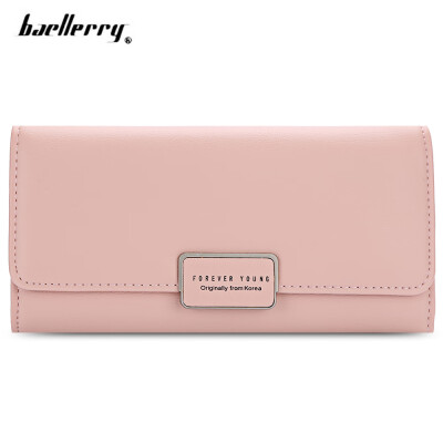 

Baellerry Forever Young Logo Foldable Long Clutch Wallet Card Holder for Women