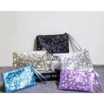 

New Women Glitter Sequins Handbag Party Evening Envelope Clutch Bag Wallet Purse