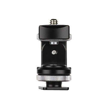 

Aluminum Alloy Mini Cold Shoe Mount Connecter Adapter Adjustable Shooting Angle with 14 Inch Screw Mount for Video Light Micropho