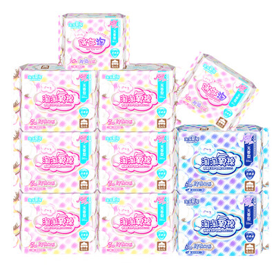 

Taotao oxygen cotton sanitary napkins cotton silk thin day&night combination set 10 packs of fragrance-free daily 30 pieces night 12 pieces mini towel 20 pieces