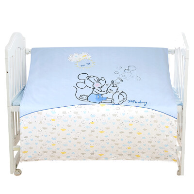 

Disney Baby quilt baby air conditioner is covered by summer quilt cotton newborn blanket Happy time light blue