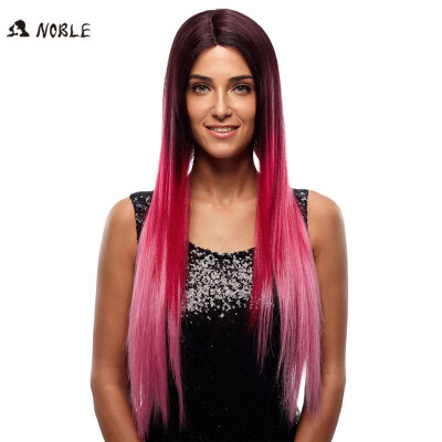 

Noble Wigs For Black Women Straight New Lace Front Wig Synthetic Hair 30" Ombre Color Heat Resistant Cosplay Wig Free Shipping