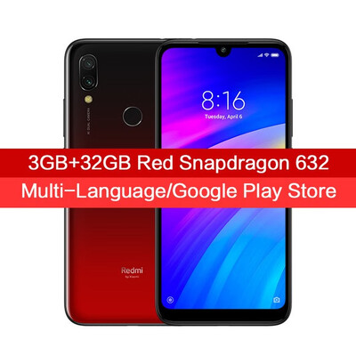

Global Version Xiaomi Redmi 7 3GB 32GB Mobile Phone Snapdragon 632 Octa Core 12MP AI Dual Camera 626" HD Screen 4000mAh CE FCC