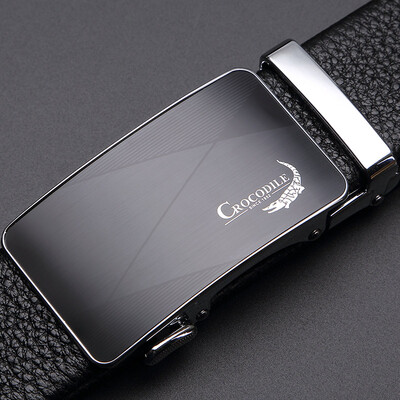 

Crocodile shirt CROCODILE double-sided suede leather mens belt business casual automatic buckle belt male 13812026-01 black