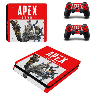 

new Apex Legends vinyl Decal Skin Sticker For Sony Playstation 4 PS4 slim Console 2Pcs Controller Film Stickers