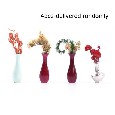 

Miniature Plastics Model Vases Set 4pcs Flower Container Models 120125 Dollhouse Vase Model Accessories Decoration