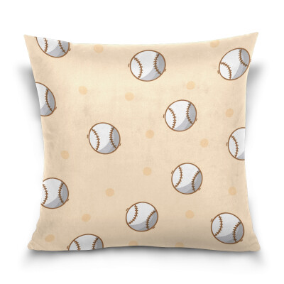 

ALAZA Throw Pillow Cover 16 X 16 inch Cushion Cover with Baseball Printed Pillowcase