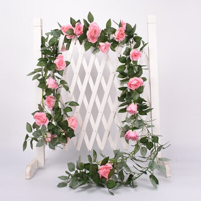 

FUNNYBUNNY Fake rose rattan flower plant artificial flower family hotel office wedding party garden craft art decoration 6colors