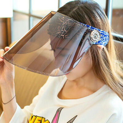 

Summer Hat Sun Visor Party Casual Hat PVC Clear Plastic Adult Sunscreen Cap