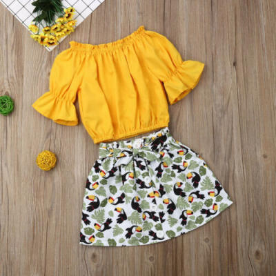 

Newborn Baby Girl Sweet Tops T-Shirt Summer Tutu Skirt Dress Outfits Clothes Set