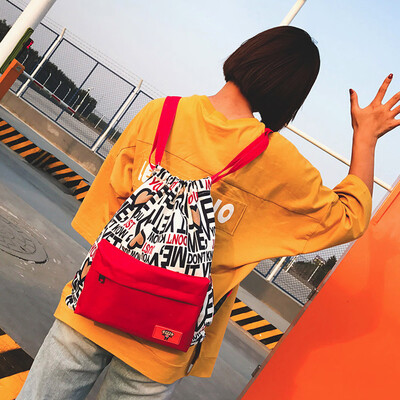 

Tailored Women Teenage Girl Boy Print Zipper Backpack School Bags Fashion Shoulder Bag