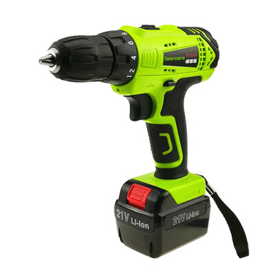 

21V Electric Drill DIY Mini Rechargeable Drill Double Speed Cordless Drill Household Power Tools One Lithium Battery Carton Packag