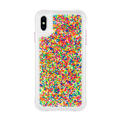 

CASE-MATE Apple iPhone XS Max 65 Inch Fun Cute Girl Heart Fashion Dynamic Color Small Bead Transparent Phone Case Cover Female Multicolored Sugar