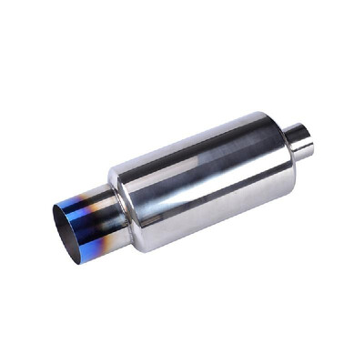 

Universal Stright Single Tube Silver Car Exhaust Muffler Vehicle Steel Tail Pipe Auto Refitting Accessory