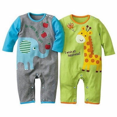 

2016 Infant Baby Girl Boys Cartoon Clothes Romper Jumpsuit Bodysuit Outfit 0-18M