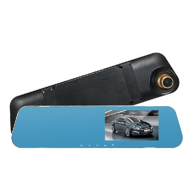 

43 HD Rearview Mirror Car DVR Dash Cam Video Camera Vehicle Driving Recorder with Loop Recording G-Sensor Motion Detection