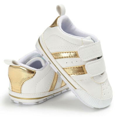 

Soft Sole Newborn Baby Boy Girl Pre-Walker White Pram Shoes Trainers 0-18 Months