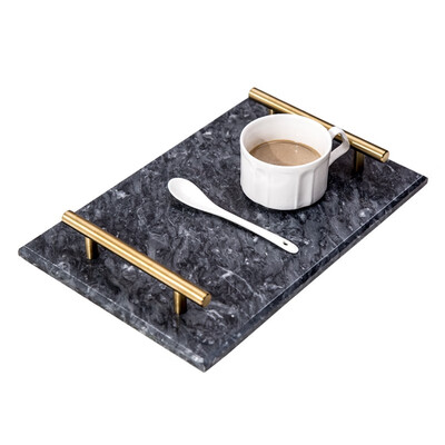 

luxetec Marble tray scented candle dessert tray bathroom tray 7018