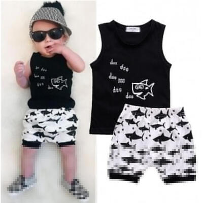 

Fashion Newborn Baby Boys Clothing Set Summer Tops T-shirt Shorts Outfits