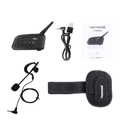 

Wireless Bluetooth Football Referee Intercom Motorcycle Snowmobile Headset Full Waterproof Interphone with FM Function 2PCS