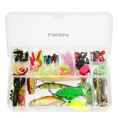 

Lixada 106pcs Fishing Lures Tackle Mixed Hard Baits Soft Baits Popper Crankbait VIB Topwater Floating Fishing Lures Hooks Fishing