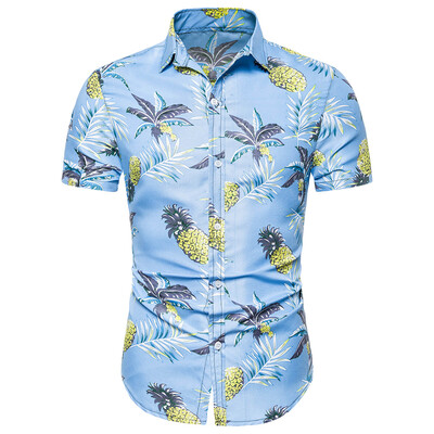 

Pineapple Printed Leisure Short Sleeves Shirt