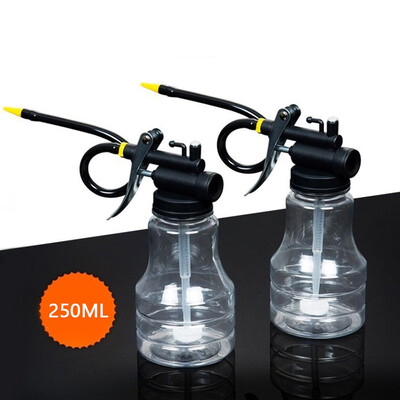 

Oil filling Equipment 250ML Transparent High Pressure Pump Oiler Lubrication Oil Can Plastic Machine Oil Pot Extended Hose