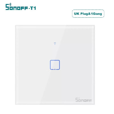 

SONOFF T1 Intelligent Switch EUUK AC 100-240V 123 Gang TX Series WIFI Wall Switch 433Mhz RF Remote Controlled Wifi Switch Intel