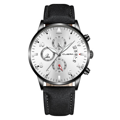 

Gobestart Men Military Luxury Sports Watch Analog Sport Leather Quartz Mens Watches