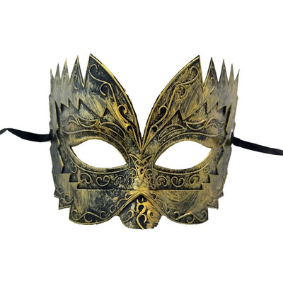 

FUNNYBUNNY Mens Masquerade Mask Greek Roman Party Mardi Gras Halloween Mask PVC Adults Upper Half Face Christmas