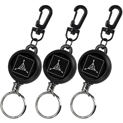 

3pcs Fishing Zinger Retractors Fly Fishing Anglers Vest Pack Tool Gear Outdoor Camping Hiking Keychain Ring