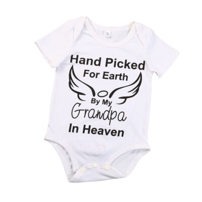 

Newborn Infant Baby Boys Girls Letter Romper Jumpsuit Shirt Kid Clothes Outfits