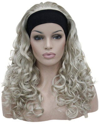 

StrongBeauty Mix Long 34 Women Wigs Hairpiece Curly with Adjust Black Headband Synthetic Hair COLOUR CHOICES