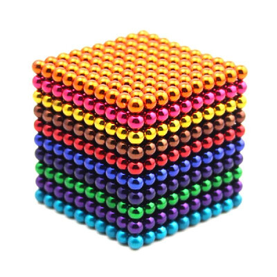 

1000Pcs 5mm Magnetic Ball Set Magic Magnet Cube Building Toy for Stress Relief Mix 10-Color