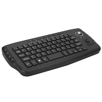

E30 24GHz Wireless Keyboard with Trackball Mouse Scroll Wheel Remote Control for Android TV BOX Smart TV PC Notebook Silver