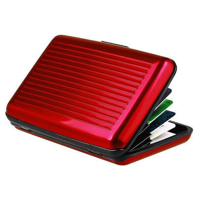 

Waterproof Antimagnetic Business ID Credit Card Metal Pocket Mini Case Waterproof Aluminum Cards Holder Pocket Wallet Holder