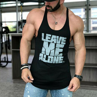 

Mens Muscle Gym Sleeveless Tank Top Tee Shirt Bodybuilding Sport Vest Blouse