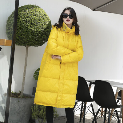 

Add fat size womens dress 200 jin fat sister winter wear new Korean fashion show thin extended down jacket