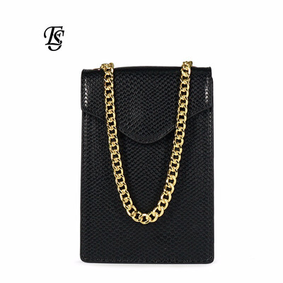 

ESHUNFA 2019 new mini mesh serpentine diagonal mobile phone bag trend chain handbags ESCX226 4332