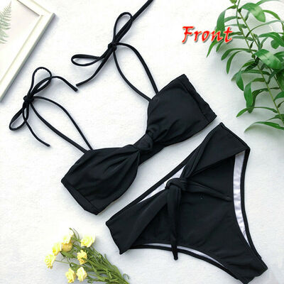 

Women Push-up Padded Bra Bandage Bikini Set Swimsuit Triangle Swimwear Bathing