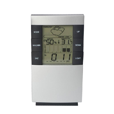 

Weather Forecast Alarm Clock Perpetual Calendar Electronic Weather Station Digital Date&Time Readings LCD Light Display