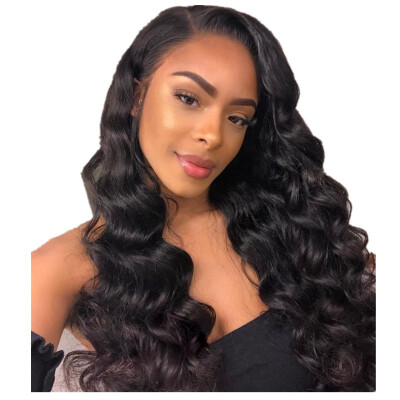 

BOWIN Loose Wave Full Lace Human Hair Wigs with Pre-plucked Natural Color