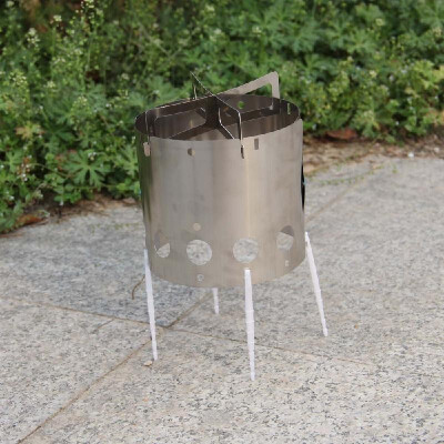 

Outdoor Wind Shield Camping Picnic Wood Burning Stove with Storage Bag